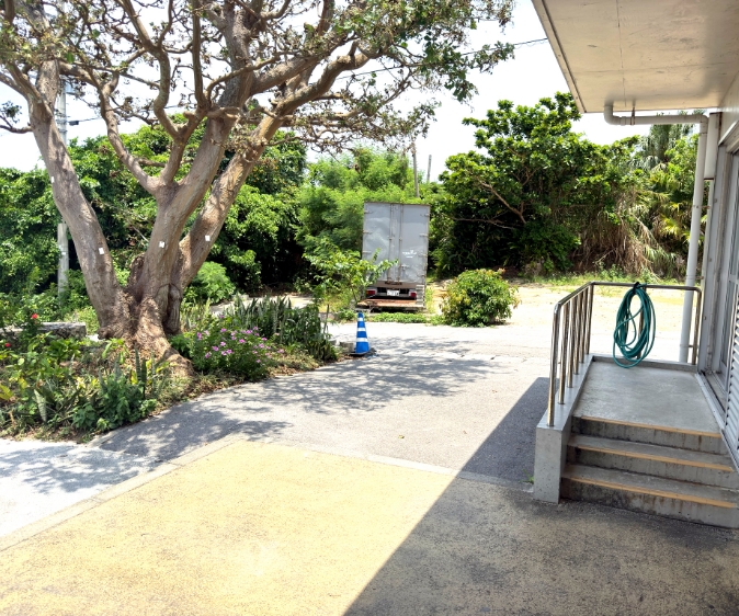 入り口を背にして右へ進む道