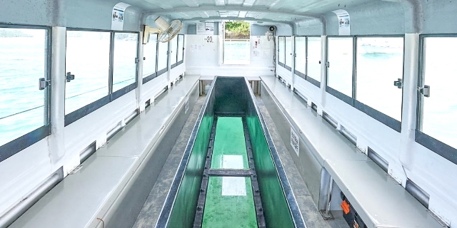 グラスボート「カジ」の座席